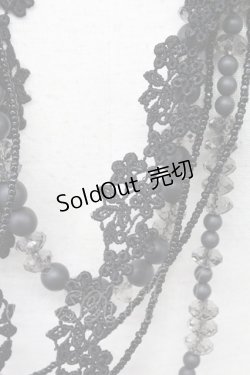 画像4: INGEBORG / レースビーズネックレス  黒Xピンク T-25-10-29-046-LO-AC-SA-ZT