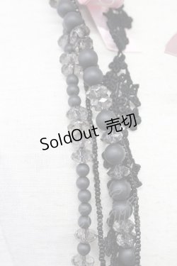 画像5: INGEBORG / レースビーズネックレス  黒Xピンク T-25-10-29-046-LO-AC-SA-ZT