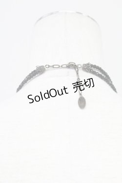 画像2: INGEBORG / リボンストーンネックレス  黒 T-25-10-29-047-LO-AC-SA-ZT