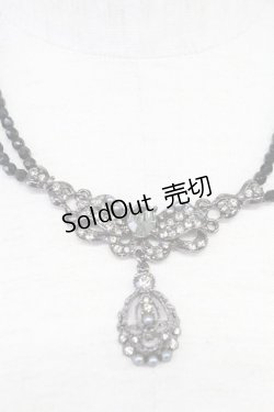 画像3: INGEBORG / リボンストーンネックレス  黒 T-25-10-29-047-LO-AC-SA-ZT