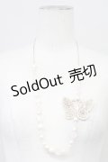 PINK HOUSE / 蝶レースモチーフネックレス  白 T-25-10-29-049-LO-AC-SA-ZT