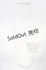 PINK HOUSE / 蝶レースモチーフネックレス  白 T-25-10-29-049-LO-AC-SA-ZT