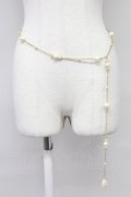 INGEBORG / パールチェーンベルト  白Ｘゴールド T-25-10-29-051-LO-ZA-SA-ZT