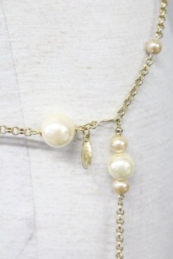 画像2: INGEBORG / パールチェーンベルト  白Xゴールド T-25-10-29-051-LO-ZA-SA-ZT