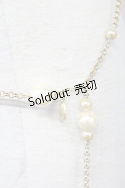 画像2: INGEBORG / パールチェーンベルト  白Ｘゴールド T-25-10-29-051-LO-ZA-SA-ZT432