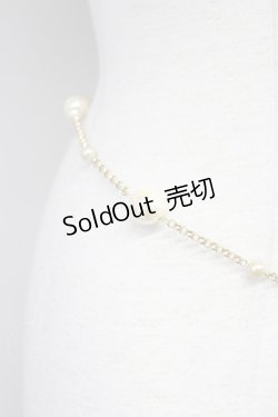 画像3: INGEBORG / パールチェーンベルト  白Ｘゴールド T-25-10-29-051-LO-ZA-SA-ZT432