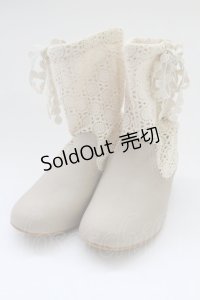 PINK HOUSE / 綿レースショートブーツ  ベージュ T-25-10-29-053-LO-SH-SA-ZT