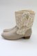 画像3: PINK HOUSE / 綿レースショートブーツ  ベージュ T-25-10-29-053-LO-SH-SA-ZT (3)