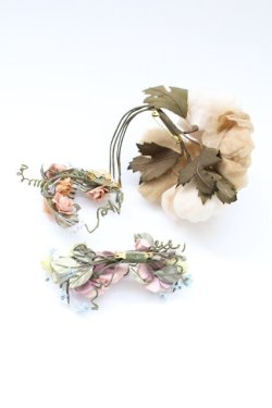 画像5: KETTY / チュールフラワーブーケコサージュ  ブラウンXピンクXグリーン T-25-10-29-055-EL-AC-SA-ZT