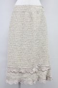 INGEBORG / フラワーニットモチーフスカート 13 アイボリー T-25-10-29-005-LO-SK-SA-ZT