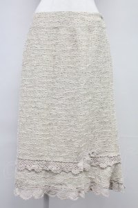 INGEBORG / フラワーニットモチーフスカート 13 アイボリー T-25-10-29-005-LO-SK-SA-ZT431