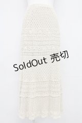 INGEBORG / レースニットスカート  アイボリー T-25-10-29-006-LO-SK-SA-ZT431