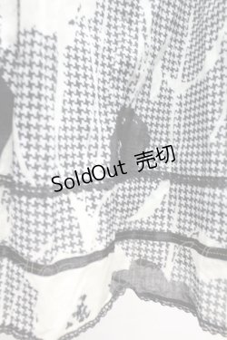 画像5: PINK HOUSE / フラワー千鳥柄スカート  黒X白 T-25-10-29-008-LO-SK-SA-ZT