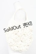 PINK HOUSE / フラワーモチーフ&リボンニットバッグ  アイボリー T-25-10-29-009-LO-BG-SA-ZT