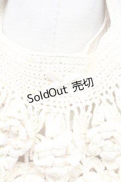 画像3: PINK HOUSE / フラワーモチーフ&リボンニットバッグ  アイボリー T-25-10-29-009-LO-BG-SA-ZT