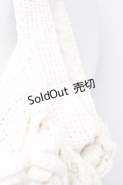 画像4: PINK HOUSE / フラワーモチーフ&リボンニットバッグ  アイボリー T-25-10-29-009-LO-BG-SA-ZT