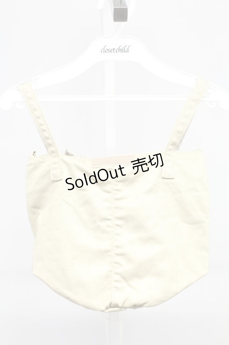 画像2: 【SALE】INGEBORG / ロゴ刺繍リボン付きバケツバック  カーキ T-25-10-29-010-LO-BG-SA-ZTK026 (2)
