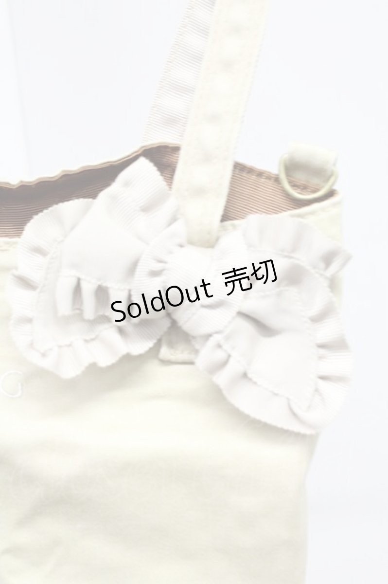画像3: 【SALE】INGEBORG / ロゴ刺繍リボン付きバケツバック  カーキ T-25-10-29-010-LO-BG-SA-ZTK026 (3)