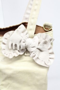 画像3: INGEBORG / ロゴ刺繍リボン付きバケツバック  カーキ T-25-10-29-010-LO-BG-SA-ZT