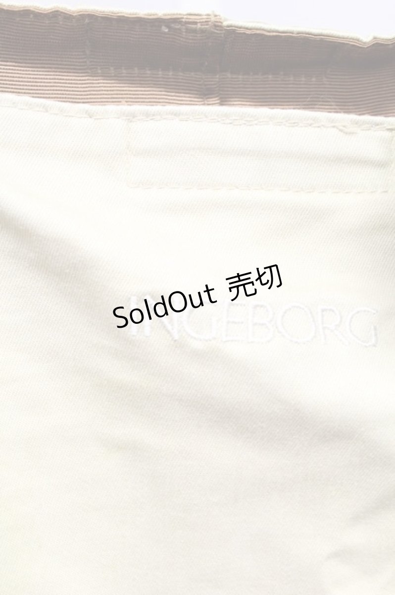 画像4: 【SALE】INGEBORG / ロゴ刺繍リボン付きバケツバック  カーキ T-25-10-29-010-LO-BG-SA-ZTK026 (4)