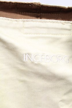 画像4: INGEBORG / ロゴ刺繍リボン付きバケツバック  カーキ T-25-10-29-010-LO-BG-SA-ZT