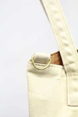 画像5: INGEBORG / ロゴ刺繍リボン付きバケツバック  カーキ T-25-10-29-010-LO-BG-SA-ZT