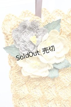 画像3: PINK HOUSE / 麦わらコサージュ付きミニバッグ  オレンジ T-25-10-29-011-LO-BG-SA-ZT