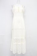 PINK HOUSE / 裾レース切替キャミワンピース  アイボリー T-25-10-29-002-LO-OP-SA-ZT
