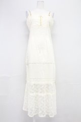 PINK HOUSE / 裾レース切替キャミワンピース  アイボリー T-25-10-29-002-LO-OP-SA-ZT418