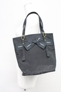 INGEBORG / ロゴベルトリボンハンドバッグ  黒Ｘゴールド T-25-10-29-016-LO-BG-SA-ZT-K024