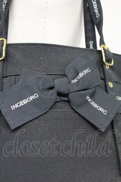 画像3: INGEBORG / ロゴベルトリボンハンドバッグ  黒Xゴールド T-25-10-29-016-LO-BG-SA-ZT