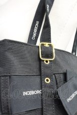 画像4: 【SALE】INGEBORG / ロゴベルトリボンハンドバッグ  黒Ｘゴールド T-25-10-29-016-LO-BG-SA-ZTK024 (4)