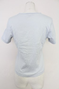 画像2: INGEBORG / フラワーロゴ半袖カットソー  ブルーX白 T-25-10-30-003-LO-TO-SA-ZT