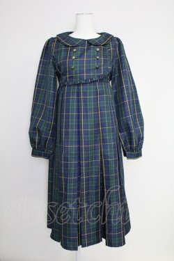 画像1: FLC / MINA*タータンチェックワンピース S グリーンチェック T-25-10-30-028-LO-OP-SA-ZT