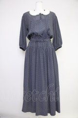 PINK HOUSE / 丸襟ドットワンピース  ネイビーＸアイボリー T-25-10-30-030-LO-OP-SA-ZS