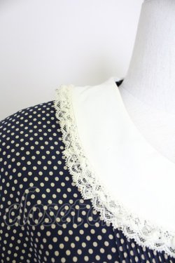 画像5: PINK HOUSE / 丸襟ドットワンピース  ネイビーXアイボリー T-25-10-30-030-LO-OP-SA-ZT
