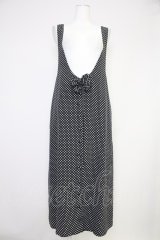 PINK HOUSE / リボンドットジャンパースカート  黒Ｘ白 T-25-10-30-031-LO-OP-SA-ZS