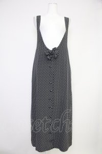 PINK HOUSE / リボンドットジャンパースカート  黒Ｘ白 T-25-10-30-031-LO-OP-SA-ZT1212S