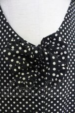 画像3: 【SALE】PINK HOUSE / リボンドットジャンパースカート  黒Ｘ白 T-25-10-30-031-LO-OP-SA-ZT263 (3)