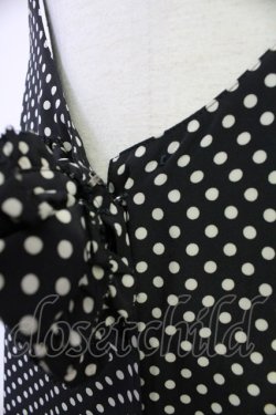 画像4: PINK HOUSE / リボンドットジャンパースカート  黒X白 T-25-10-30-031-LO-OP-SA-ZT