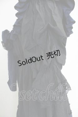 画像6: MR corset / シャーリングオフショルダーワンピース  黒Ｘ青 T-25-10-30-032-PU-OP-SA-ZI