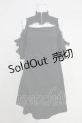 Ank Rouge / ZIPハイネックオフショルワンピース  黒 T-25-10-30-034-CA-OP-SA-ZI