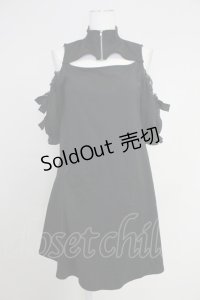 Ank Rouge / ZIPハイネックオフショルワンピース  黒 T-25-10-30-034-CA-OP-SA-ZI