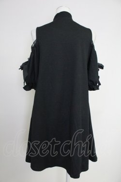 画像2: Ank Rouge / ZIPハイネックオフショルワンピース  黒 T-25-10-30-034-CA-OP-SA-ZT