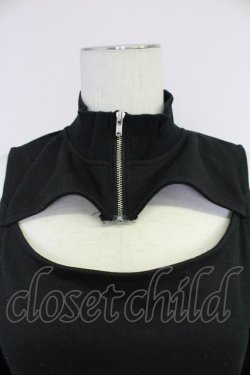 画像4: Ank Rouge / ZIPハイネックオフショルワンピース  黒 T-25-10-30-034-CA-OP-SA-ZT