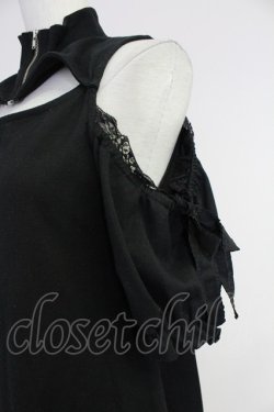 画像5: Ank Rouge / ZIPハイネックオフショルワンピース  黒 T-25-10-30-034-CA-OP-SA-ZT