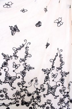画像3: axes femme / 蝶々刺繍チュールスカート  アイボリーX黒 T-25-10-30-035-AX-SK-SA-ZT