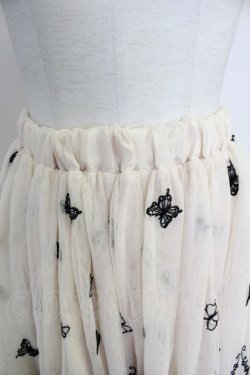 画像4: axes femme / 蝶々刺繍チュールスカート  アイボリーX黒 T-25-10-30-035-AX-SK-SA-ZT
