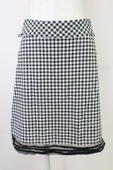 MILK / ギンガムチェックスカート  黒Ｘ白 T-25-10-30-038-ML-SK-SA-ZI