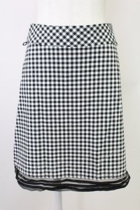 MILK / ギンガムチェックスカート  黒Ｘ白 T-25-10-30-038-ML-SK-SA-ZI